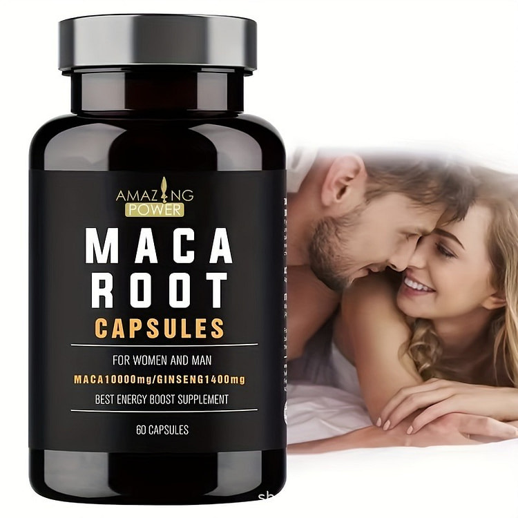 Amazing power MACA ROOT 神奇力量玛咖根 缓解压力、缓解疲劳、提高精力、提高免疫力、改善睡眠60粒/瓶