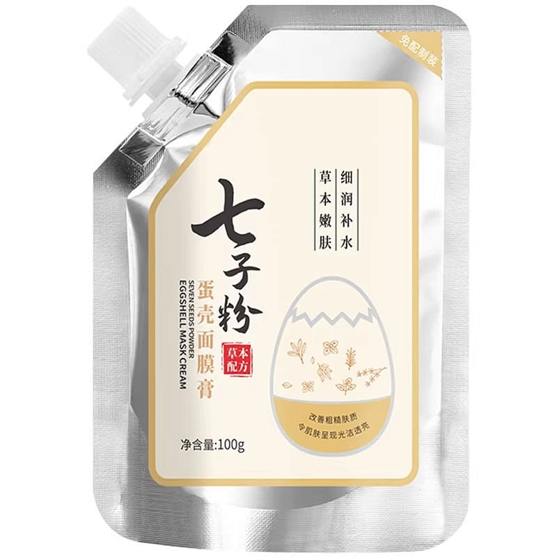 Seven-Herb Powder Eggshell Facial Mask Cream: Hydr 100 g