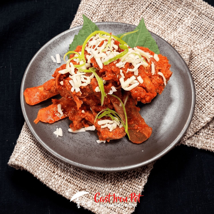 Spicy Cheesy Braised Pork Bone-Mozzarella Bby Jjim 600 g