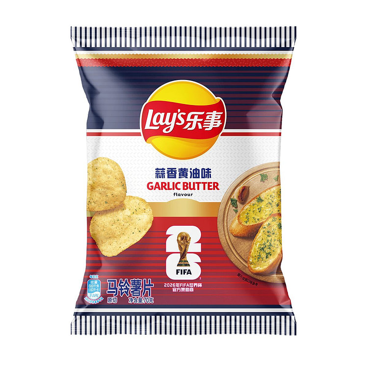 Lay's 2026FIFA Potato Chips (Garlic Butter Flavor) 70 g