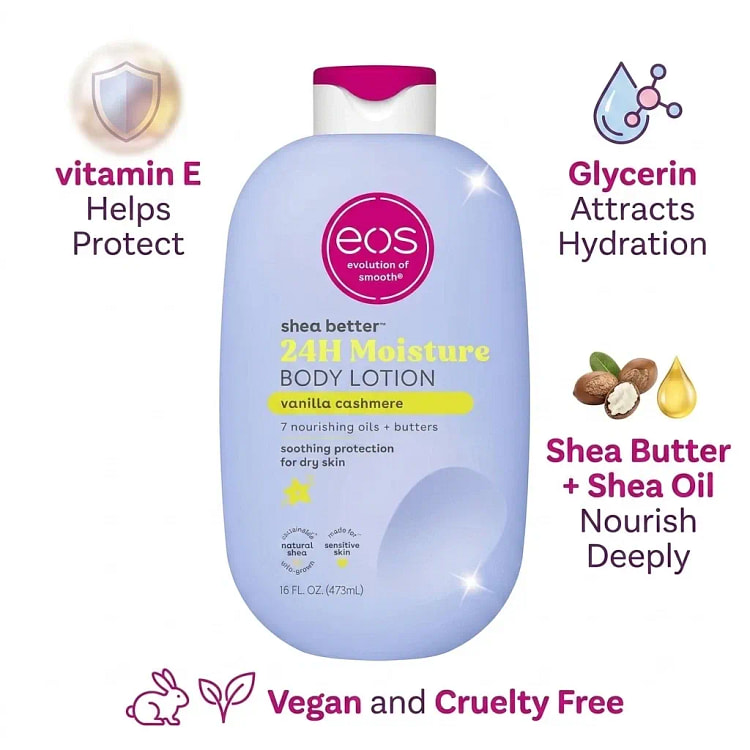 eos Shea Body Lotion Vanilla Cashmere Moisture 1 pack