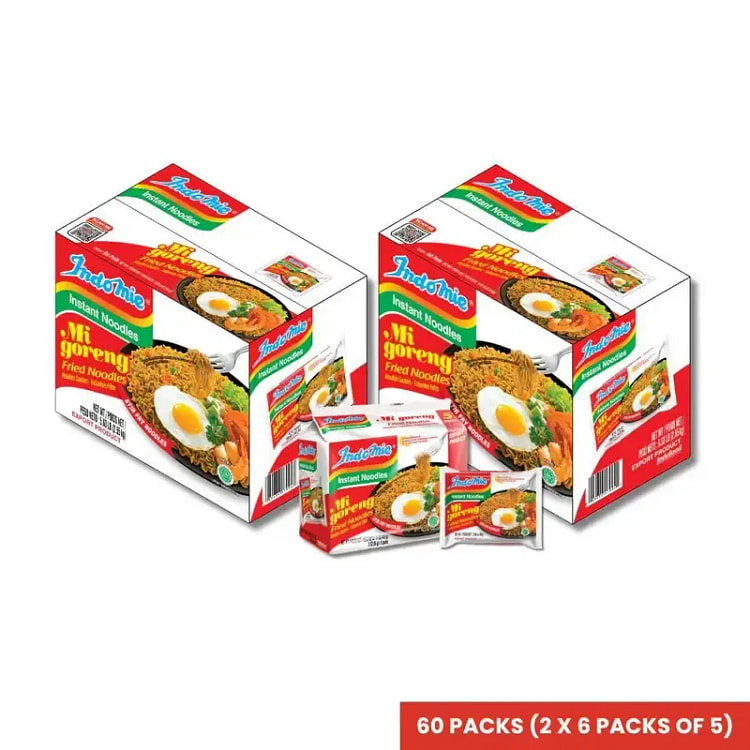 Indomie Original Fried Noodle (2x30 Pack) 1 count*60 pack