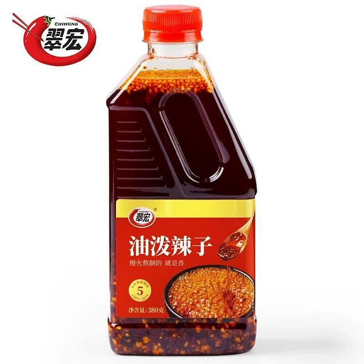Cuihong Spicy Chili Oil 380g*1 Bottle 1 bottle