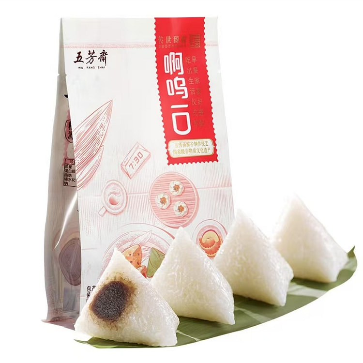 五芳斋 粽子 白糯红豆细沙粽50克*4只