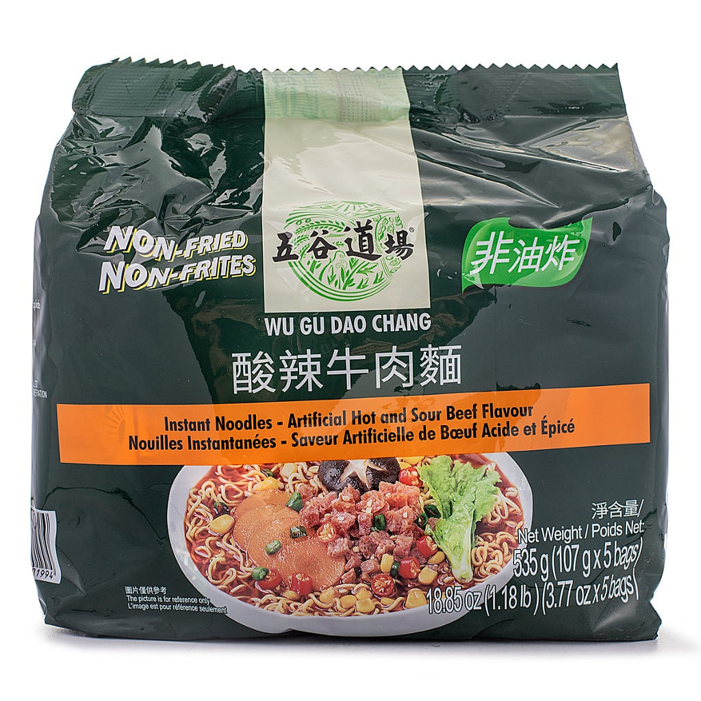 Wu Gu Dao Chang Instant Noodles, Artificial Hot and Sour Beef Flavor 535 g