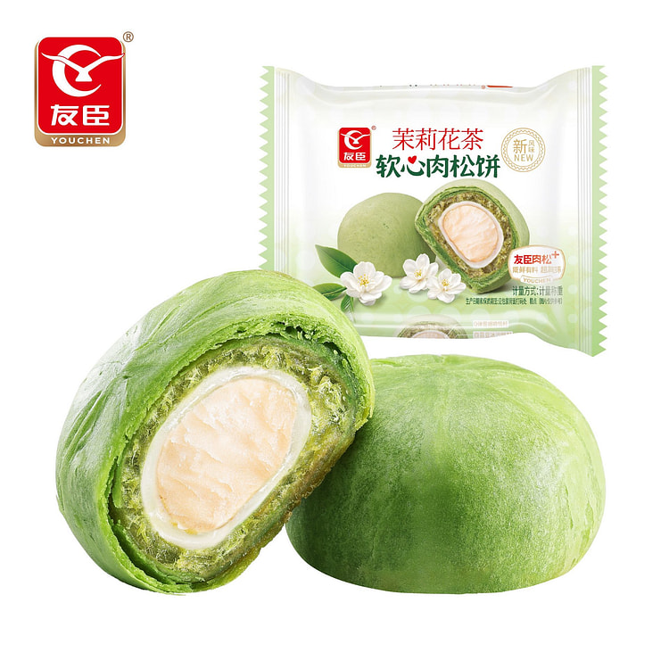 友臣茉莉花茶豆沙饼雪媚娘中式传统糕点饱腹面包零食 400 克