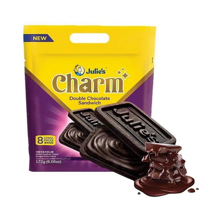 茱蒂丝巧赞巧克力夹心饼干172g*1袋办公室甜点零 172 克