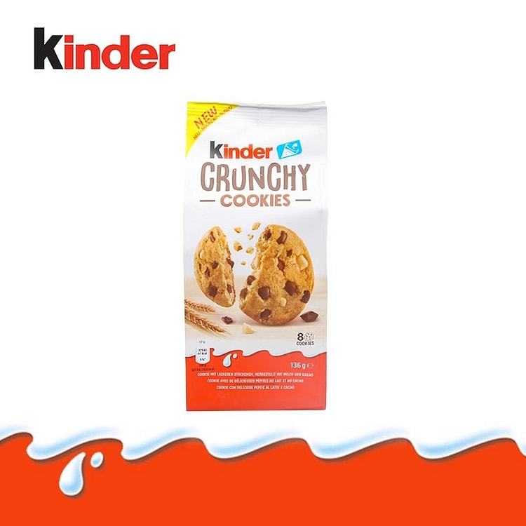 Kinder Crispy Milk Cocoa Cookies 136g 136 g