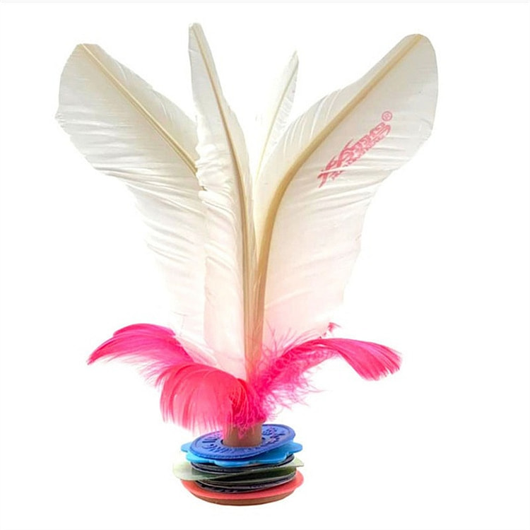 火翎鸟 毽子19cm大号鹅毛可拆装花毽好踢耐用 1 盒