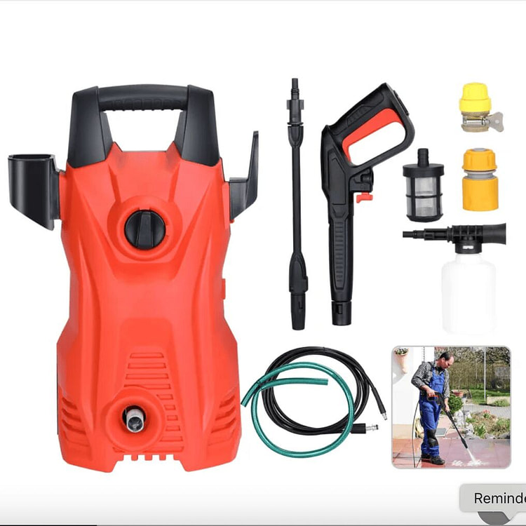 1件电动高压清洗机 1740PSI 强力 1 盒