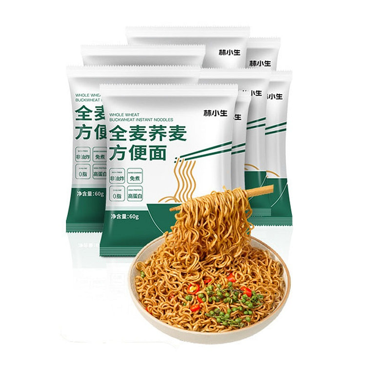 0脂非油炸荞麦方便面 全麦速食泡面 10 包