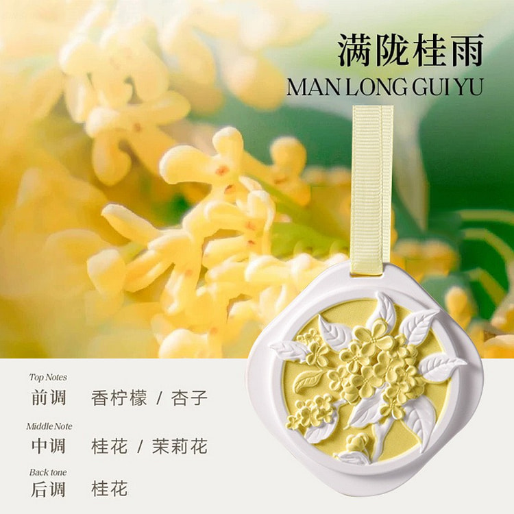 BINSI 缤斯  栀子花衣柜香薰衣橱桂花石膏香片家用卧室内持久留香高级香氛挂件   花开馥桂