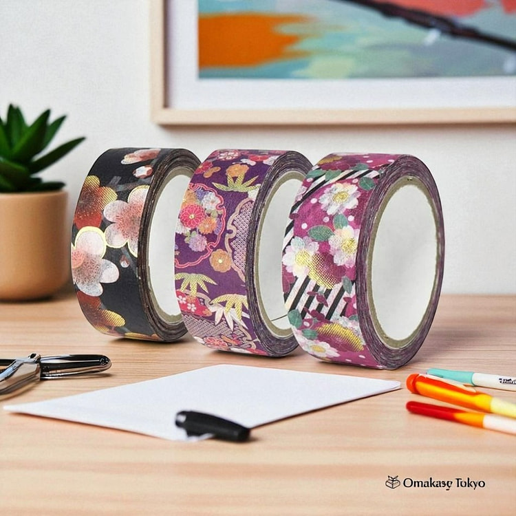 Japanese Washi Masking Tape Set 3 Rolls (Striped)