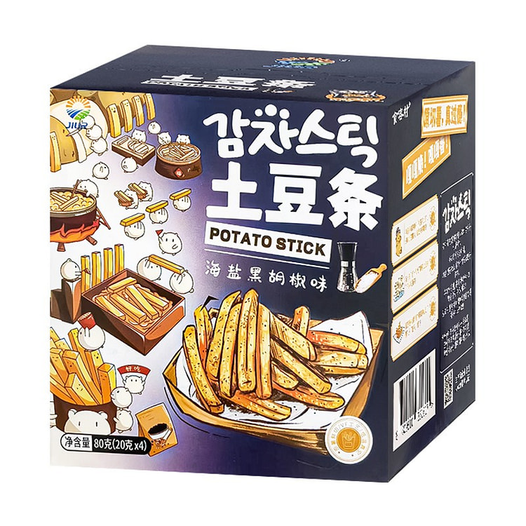 九日海盐黑胡椒味土豆条 80g 咸香薯条 1 盒