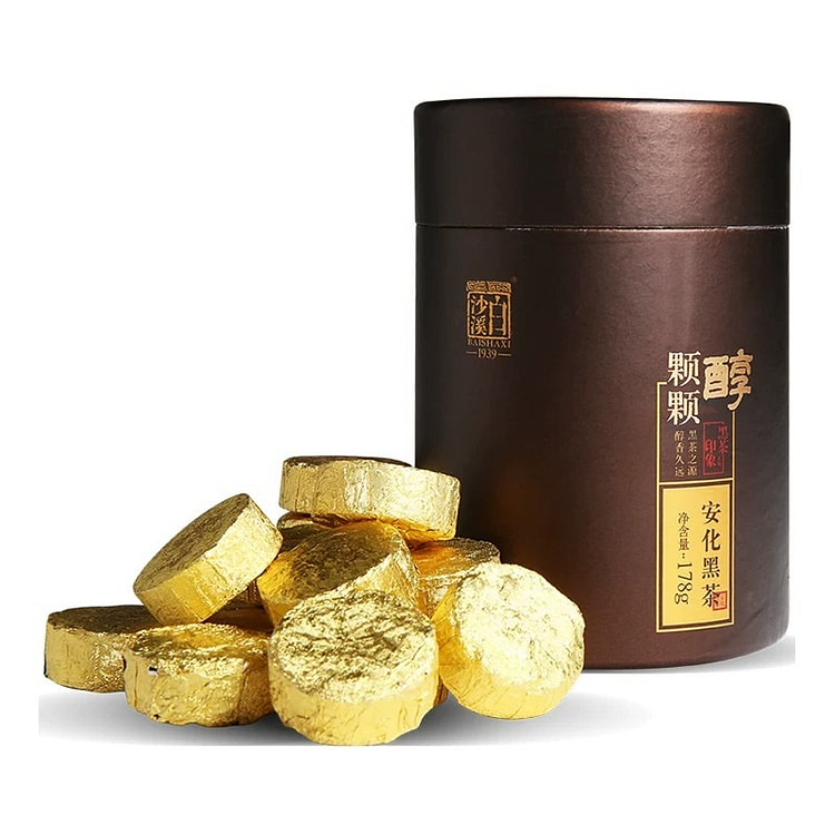 湖南安化黑茶白沙溪正宗免撬迷你茶饼小金沱茶三年陈茶 178 克