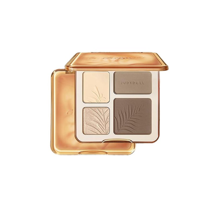 JUDYDOLL 2 IN 1 Highlighter Contour Palette #02Wood