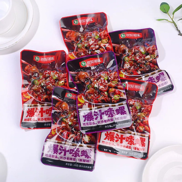 银城湘味爆汁嗦螺即食田螺28g*5包 140 克