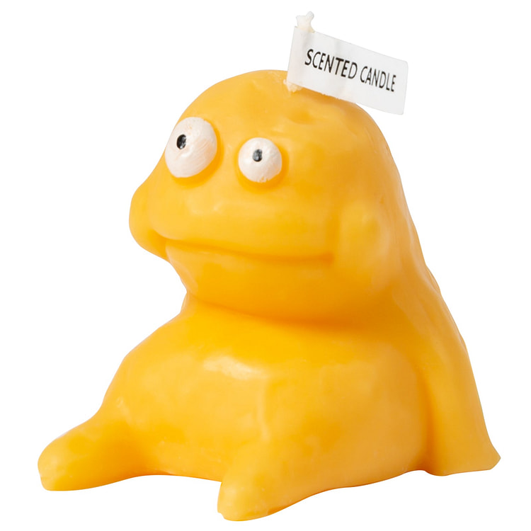 Home Monster Scented Candle Sitting, Yellow 1 each