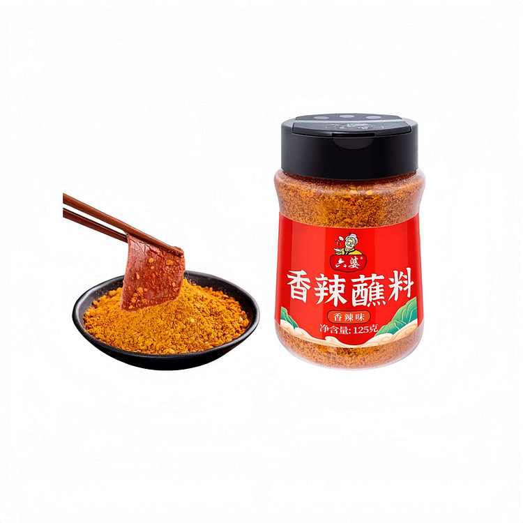 六婆香辣味烤肉蘸料家用微辣厨房125g*1瓶 125 克