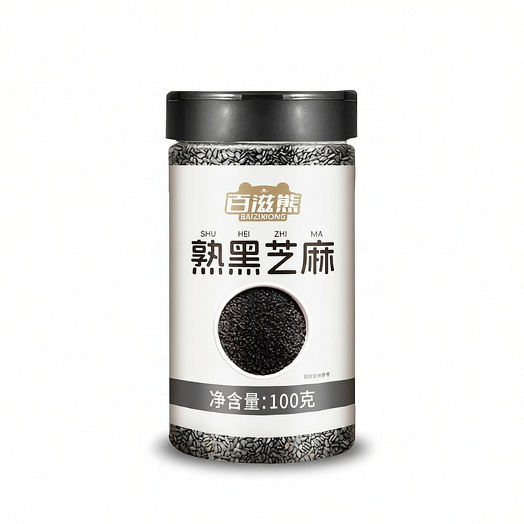 挑食虎炒熟黑芝麻即食五谷杂粮烘焙火锅烧烤炒菜调味 100 克