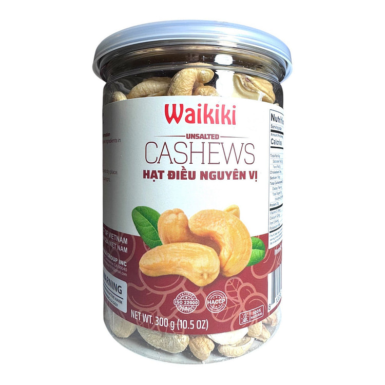 [Waikiki] Unsalted Cashews Hat Dieu Nguyen Vi 300 g