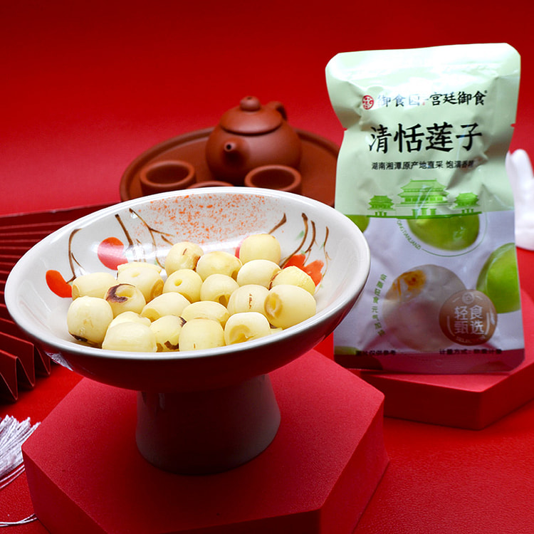 北京特产御食园清恬莲子即食熟荷花去芯莲子豆200g