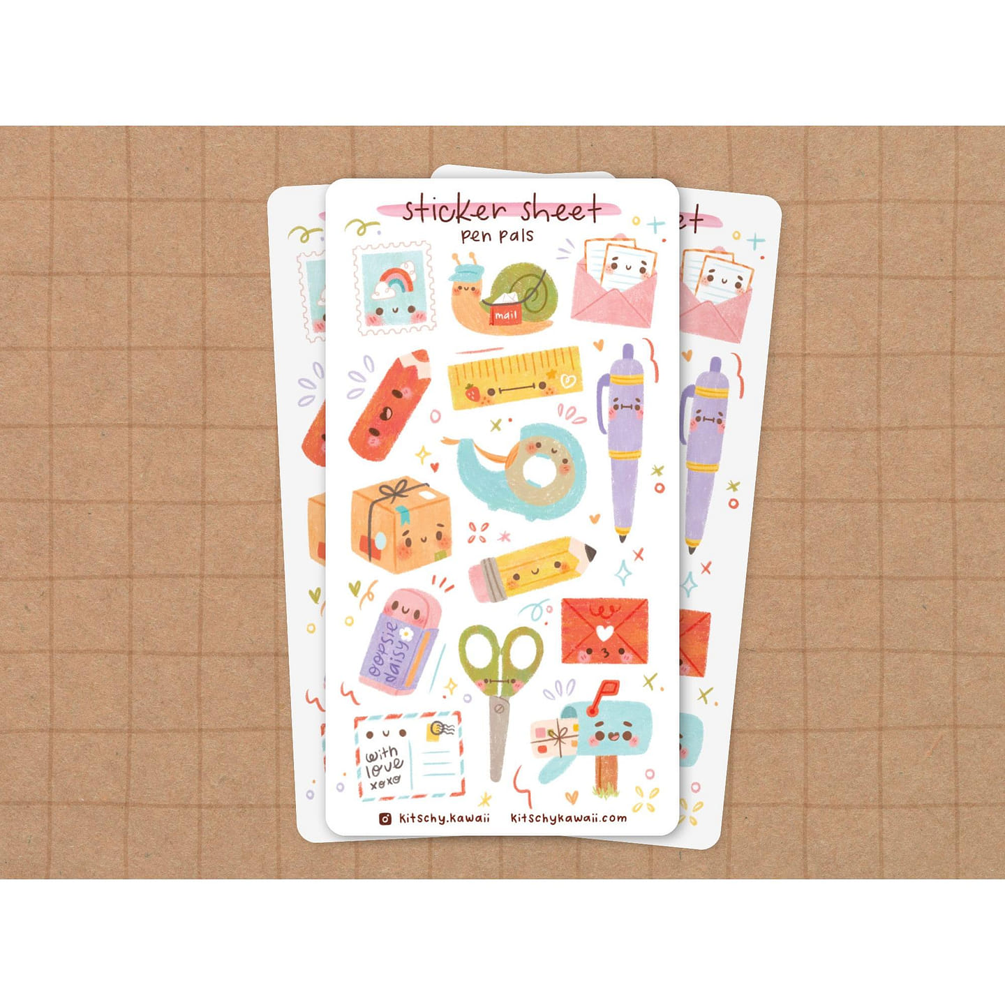 Pen Pals Vinyl Sticker Sheet 1 each