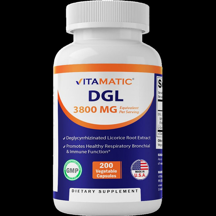 DGL Licorice Extract 3800mg 200 Capsules