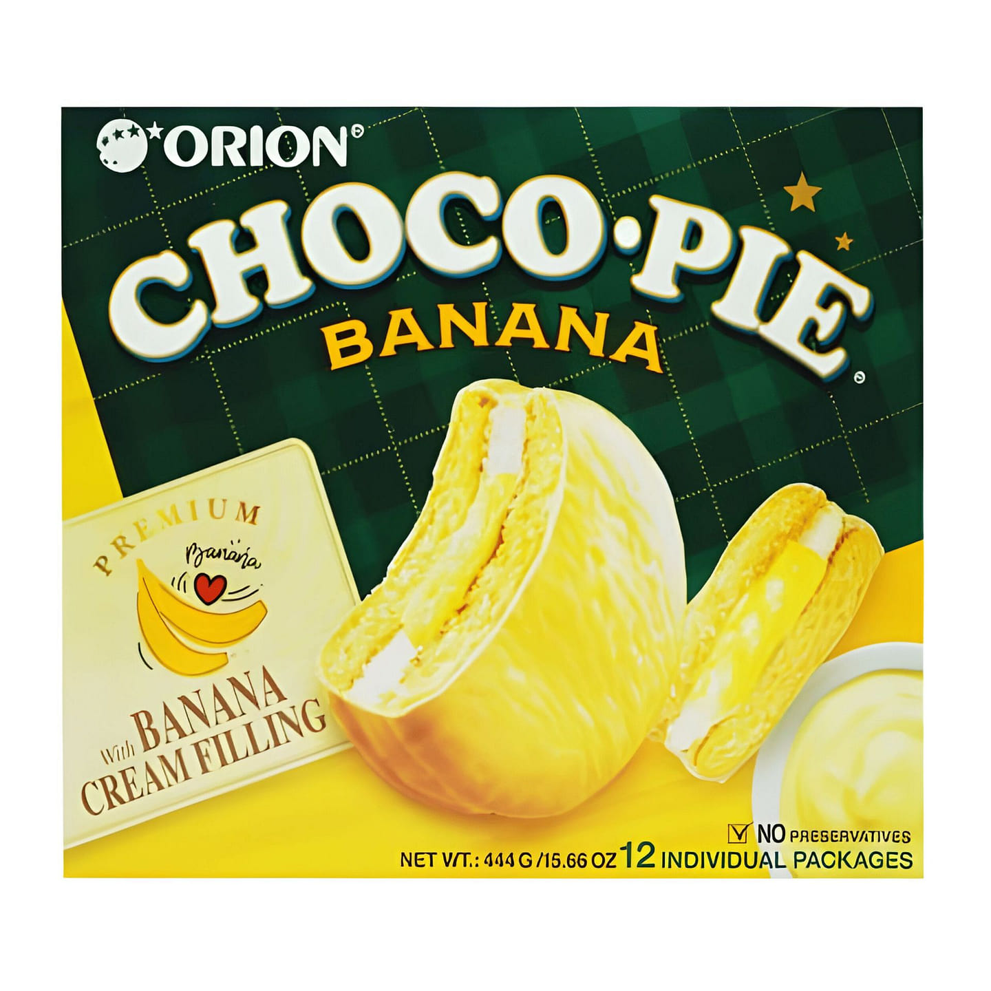Orion Choco Pie Banana Flavor 15.66 oz 1 each