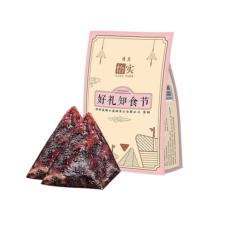 悟实清真粽子甜粽沙紫糯八宝100g*2粒*1袋 200 克