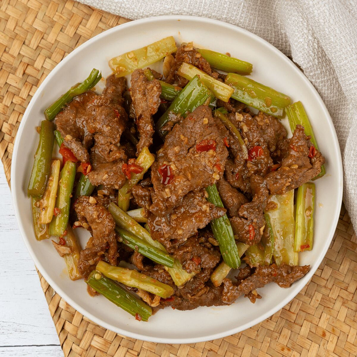 湖南小炒牛肉(辣)约300g 1 份