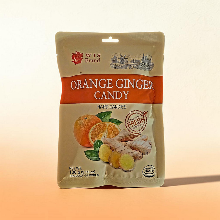 Orange Ginger All Natural Hard Candies 100 g
