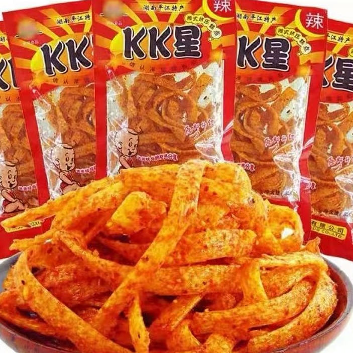 KK Star Spicy Strips Extreme Hot 18g * 5 Packs 90 g