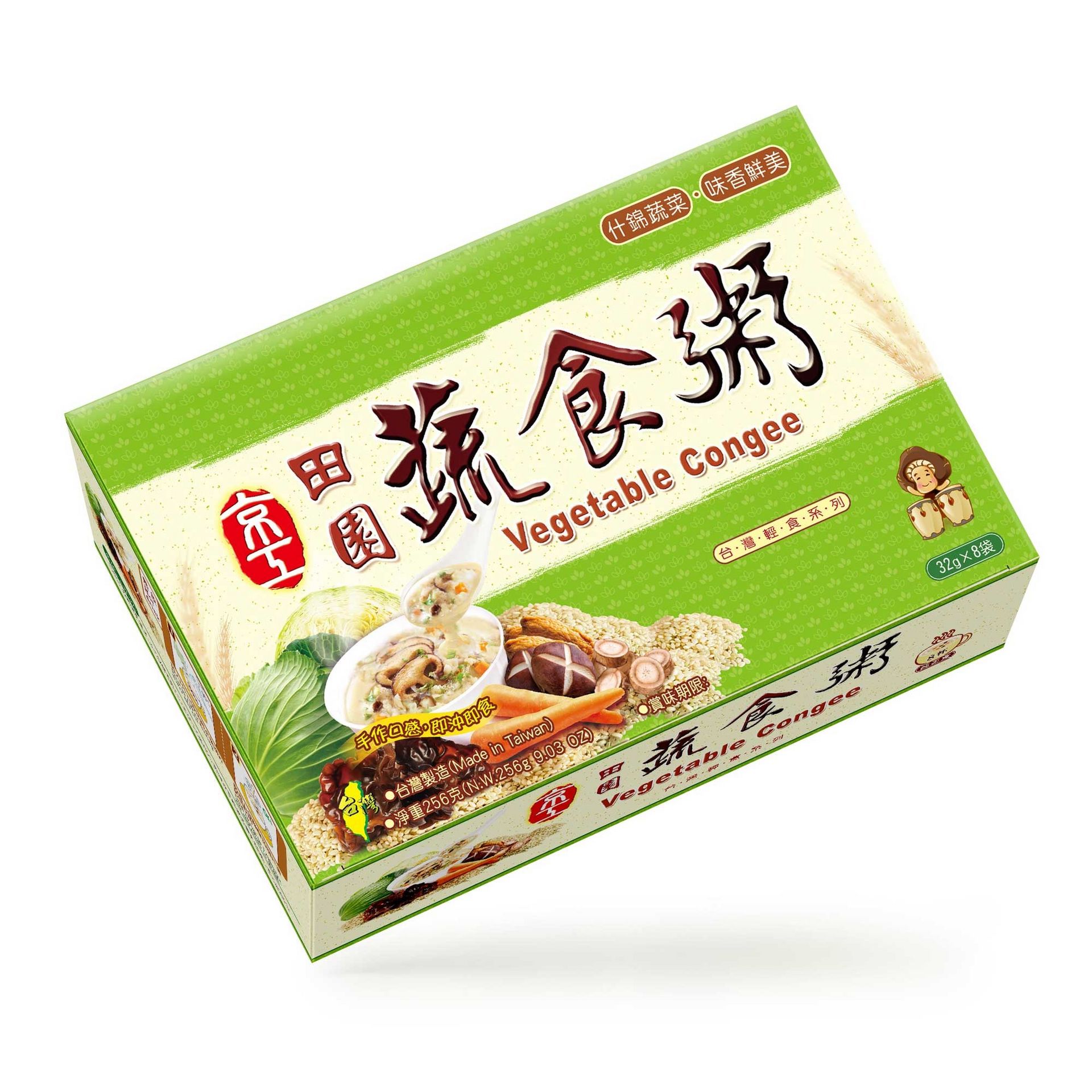 King Kung - Vegetable Congee (32g x 8 packs) 1 box
