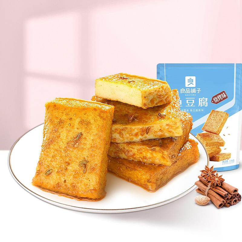Liangpinpuzi Barbecue Flavor Fish Tofu 170g 170 g
