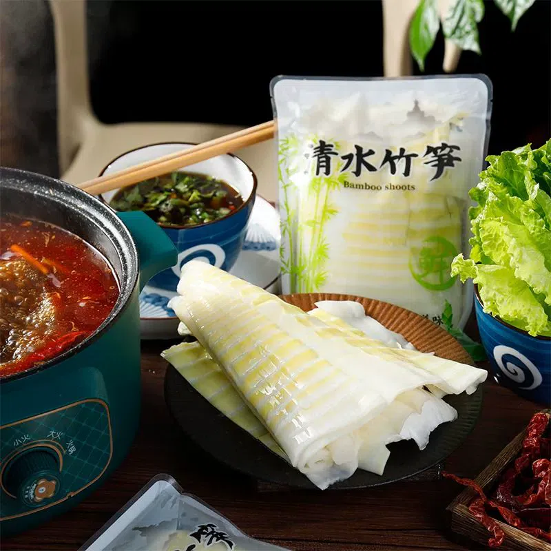 Jiale fresh hot pot bamboo shoot slices are free to cut, wild fresh bamboo shoot slices, clear water bamboo shoot tip thin slices, hot pot ingredients 500g*1 bag 500 g