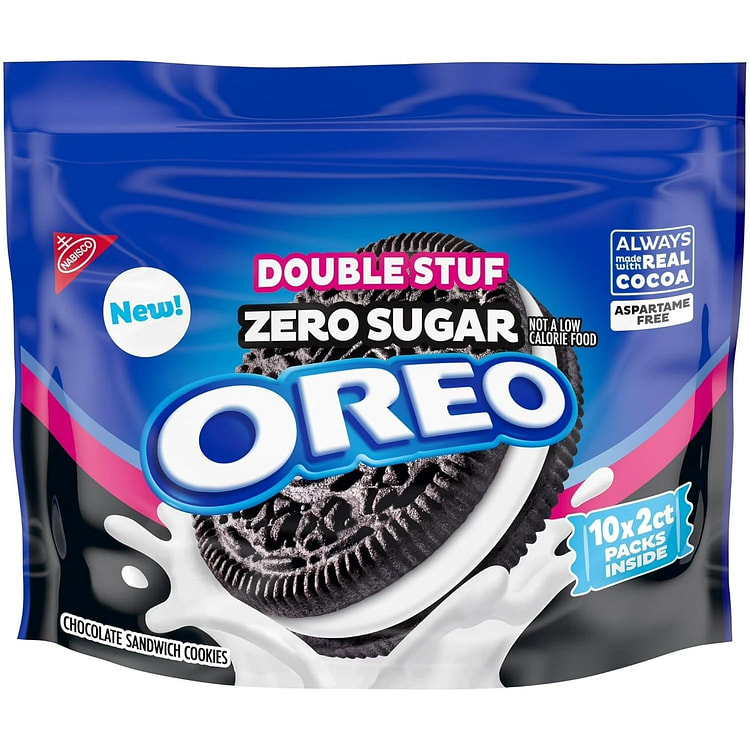 OREO Double Stuf Zero Sugar Chocolate Sandwich 10 pack