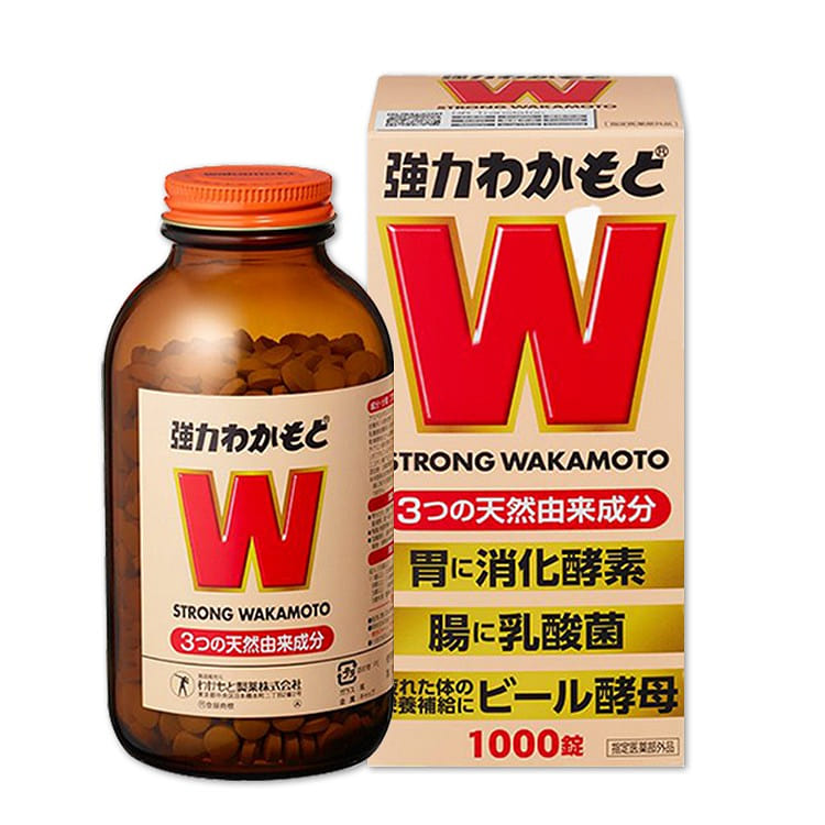 Wakamoto Wakasoy Yakult Enzyme Lactic Acid Bacteria Tablets, 1000 Tablets. 1 box
