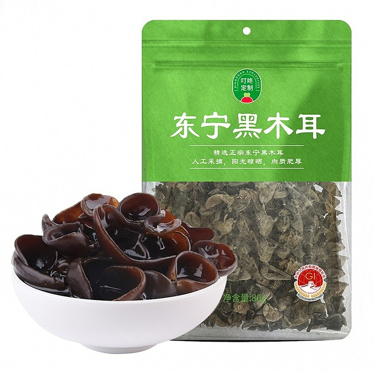 叮咚定制 东宁黑木耳 80 克