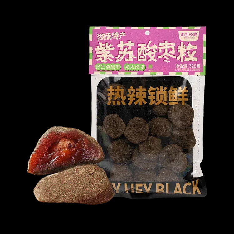 黑色经典紫苏酸枣粒328g酱果酸枣糕酸甜开胃 328 克