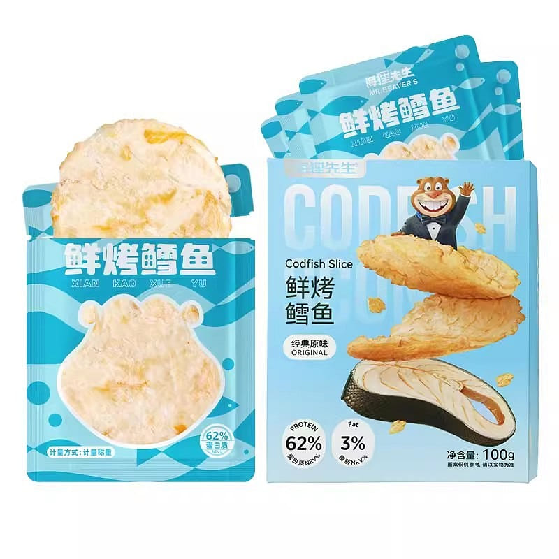 Mr. Beaver Fresh Baked Cod Fillet Casual Snack 100g*1box 100 グラム