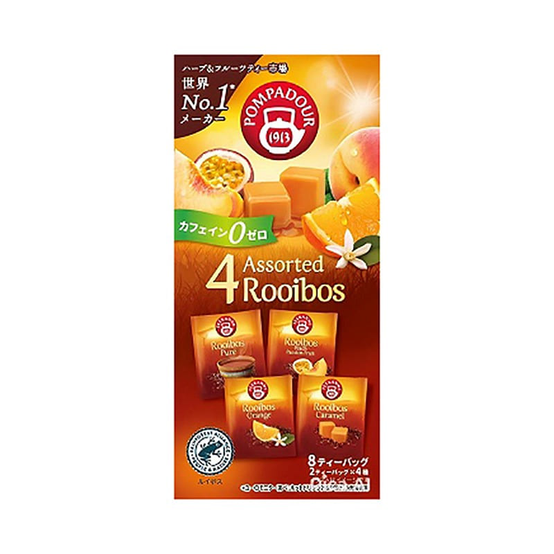 Tea Boutique Assorted Herbal Tea 4 Flavors 8 Bags 14g 1 each