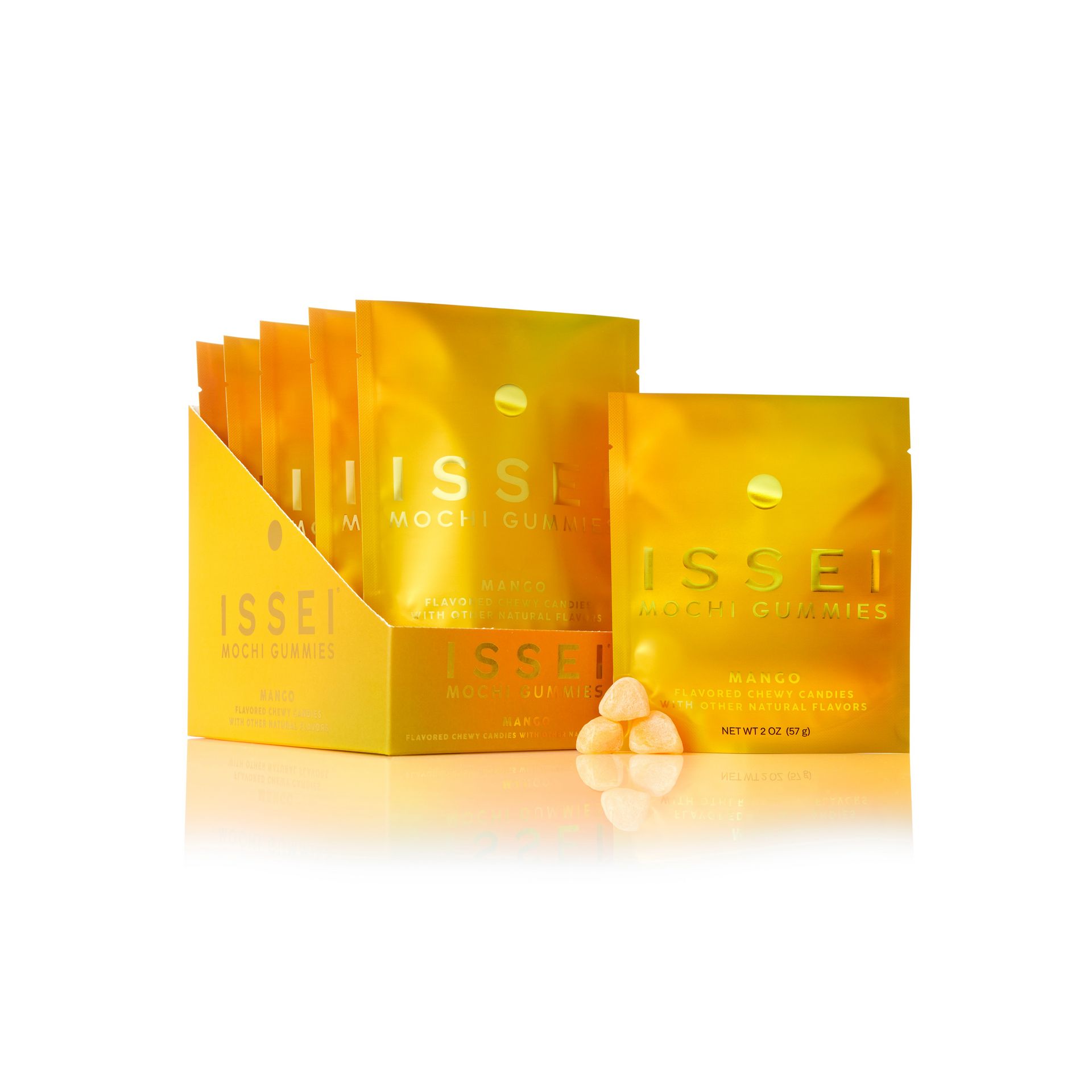 Issei Mango Mochi Gummies 6-pack Chewy Candy 2 oz