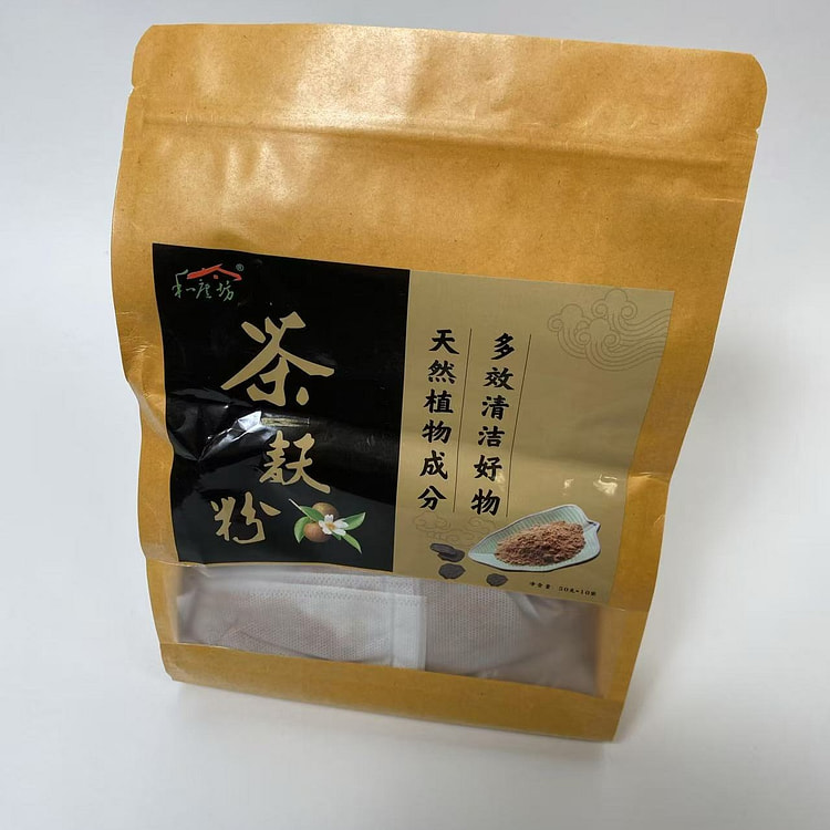 和庐坊天然原色茶麸粉 纯植物洗洁粉 去油污不伤手 500 克