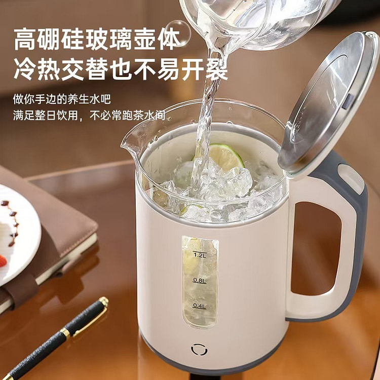 高硼硅玻璃电热水壶多功能养生壶110v