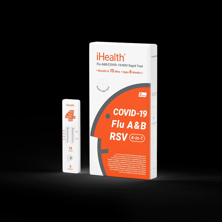 Flu A/Flu B/COVID-19/RSV 4-in-1 Rapid Test 2 tests 2 pack