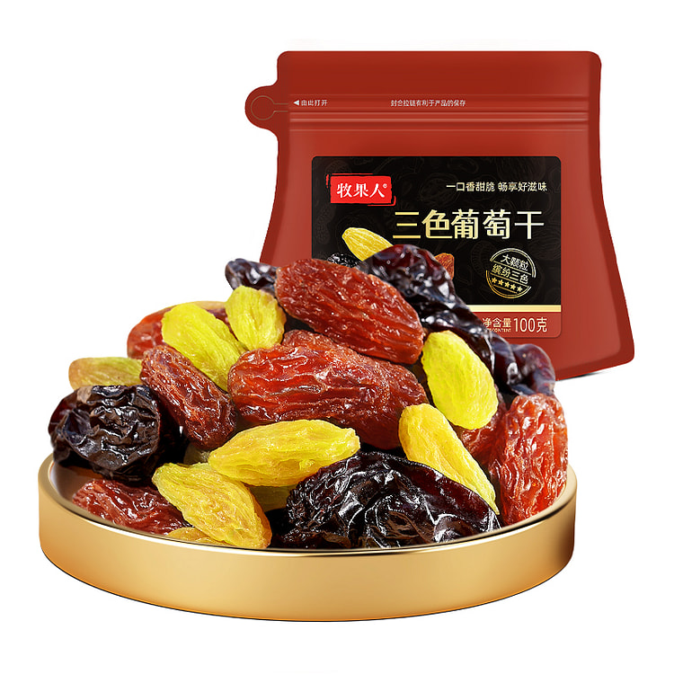 牧果人三色葡萄干晴王果100g/袋