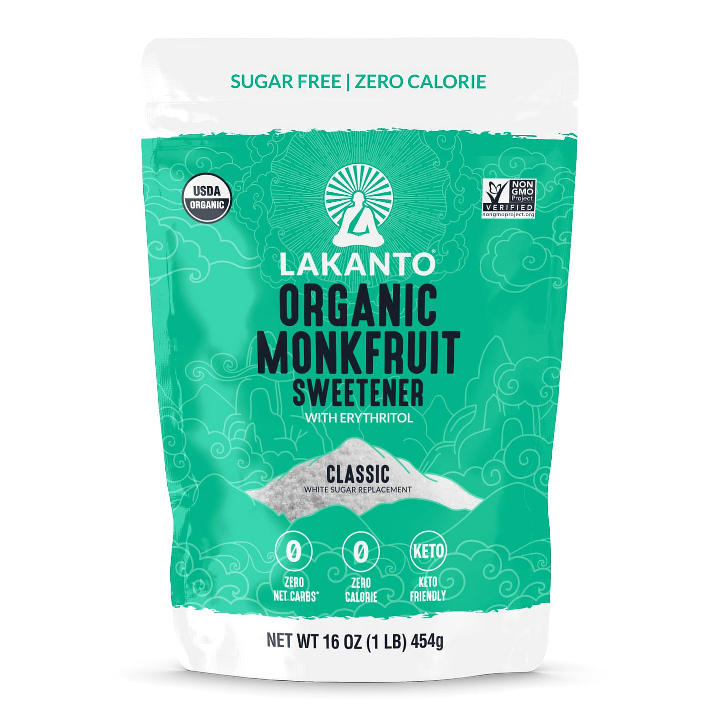 Lakanto Organic Classic Monk Fruit Sweetener 16 oz