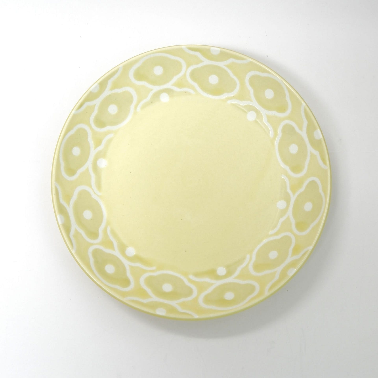Tobe ware Pink/Yellow Series – Yellow 17cm Plate 1 count