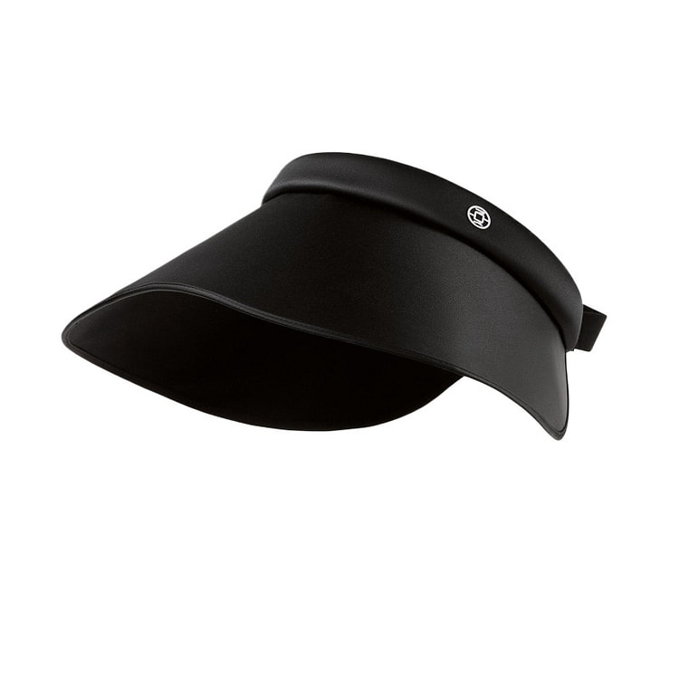 Silk Sunscreen Hat With Large Brim, Black 52-58cm 1 box
